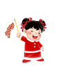 微笑,白色背景,卡通,中国文化,传统节日_9d809293a_新年春节娃娃2_创意图片_Getty Images China