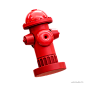 消防栓 - @到位啦UI素材 火灾消防救援3D图标模型素材