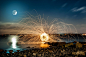 fire ball on beach by Arek Szewczyk on 500px