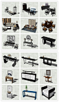 新中式书桌桌案家具书桌餐边柜衣柜装饰柜家具组合SU模型