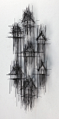 New Architectural Sculptures by David Moreno Appear As Three Dimensional Drawings : Spanish sculptor David Moreno (previously) continues to blur the lines between two and three dimensions with his architectural artworks. Created using hundreds of steel ro