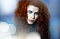 attractive and seductive red hair woman