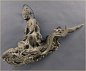 Bodhisattvas cloud like North on the 10th mode engraved. Byodoin Temple - Kyoto, Japan.: