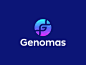 Genomas Logo Design chromosome strip genetics hospital health medicine medical g dna logo designer monogram mark branding brand identity design icon logo