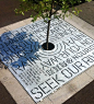 Typographic Tree Grates in Melbourne, Australia, designed by HeineJones, SEGD Merit 2012