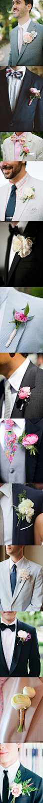 #新郎#新娘有超美的牡丹手捧花，那不妨也在新郎胸花中加入这靓丽的元素，让婚礼看上去更加和谐哦~ 更多: http://www.lovewith.me/share/detail/all/30978