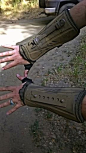 Post apoc armor made from shin guards