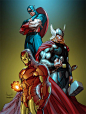 超級英雄漫畫人物插畫：復仇者聯盟The Avengers