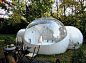 Here is a wonderful clear top dome with a bed inside. This is the most relaxed you can get while watching the stars swirl above you. There is no better way to spend a clear night.