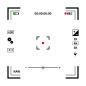 数码相机相机屏幕png免抠素材 相机聚焦取景框