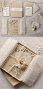 Shabby chic wedding invitations. Stationery By: For Love Polka Dots ---> http://www.weddingchicks.com/2014/05/27/rustic-wedding-must-haves/