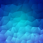 炫酷夏日冰蓝抽象海水水晶钻石几何图案PPT背景