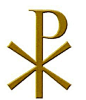 【十字架符号系列】罗马十字（Chi-Ro Cross）——由字母X与P组成，是希腊文基督的两个开头字母，罗马十字后被罗马君主坦丁大帝所使用。古代也代表古希腊时间之神克洛诺斯（Chronso）。
