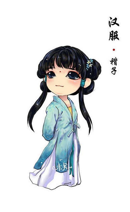 【插画下的唯美汉服】
汉服，被我们慢慢遗...