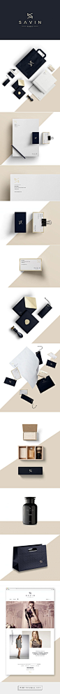 Savin Paris - fashion apparel on Behance - branding stationary corporate identity visual design label business card letterhead bag packaging website enveloppe logo minimalistic graphic design: 
