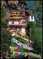 Prayer flags at Tiger’s Nest Monastery in Paro, Bhutan (by druzi).