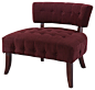 Powell Lady Slipper Tufted Accent Chair w/ Port Velour Corduroy Fabric traditional furniture