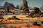 desert landscape sketch, jason scheier : having some fun sketching some desert landscapes~!