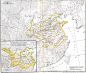 美国哈佛1935年版中国历史地图，与国内版差异大，注解下主要朝代