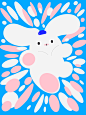 2023 Happy New Year cute Digital Art  rabbit 兔子
