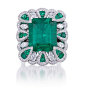 Miiori emerald and diamond cocktail ring | Jewellery | Pinterest