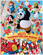 Macy's Thanksgiving Day Parade poster image : Illustration made entirely from paper in 3d before being photographed and used for The 84th Annual Macy's Thanksgiving Day Parade in New York