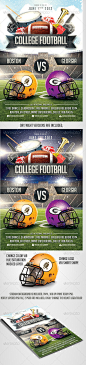 Print Templates - College Football Flyer Template | GraphicRiver