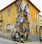 Trash Sculptures by Bordalo II Combine Wood and Colorful Plastics Into Gigantic Animals | USA Art News