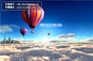 云海上空的热气球背景素材