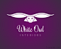 标志说明：白猫头鹰装饰logo设计欣赏。