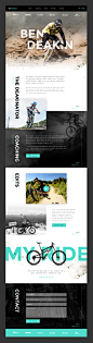 Ben Deakin MTB : With some rad skills and a collection stunning photography, Dorset-based mountain bike rider Ben Deakin has all of the assets for an amazing online experience. This is how his website could look as a one-pager.