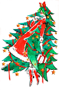 今年的圣诞树妹子_涂鸦王国 原创绘画平台 www.poocg.com