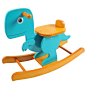 Labebe Wooden Dinosaur Rocking Horse for Baby