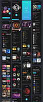 UI Kits : Aura-music service UI Kit, is a full-fledged application for listening to music, tracking concerts and buying tickets for events, bonus Aura can Swami communicate to study you and offer the best tracks. UI Kit consists of 45 screens in a dark an