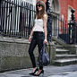 Miss Selfridge Lace Peplum, Guess? Wax Effect Jeans, Dorothee Schucmacher Heels