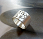 Dog ring, Sterling silver ring, wide band ring, metalwork jewelry, Reserved by Mirma on Etsy: 