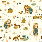 [oi22.com]Teagan White森林系列布艺图案彩绘插画欣赏#小动物##插画##森系#