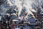 A view of anti-government protesters camping at the Independence Square in central Kiev Jan. 24. Ukrainian protesters erected more street barricades and occupied a government ministry building on Friday, fuelling tension after the failure of crisis talks 