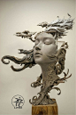 Dreamlike Landscapes Grow from Sculptural Portraits by Yuanxing Liang | Colossal