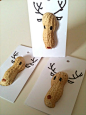 crafts/diy / Homemade Reindeer gift tags? How adorable!