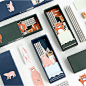 韩国文具Ecobridge 可爱动物环保书签+铅笔+橡皮擦文具盒套装礼盒-淘宝网
