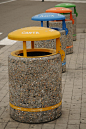 #recycling and #sustainability by #Bellitalia street furnitrure.  ATLANTE litterbin