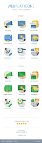 Web Flat Icons : Web Flat ICONs set modern vector illustration concept of digital tablet. That can be used for designing and developing websites, as well as printed materials and presentations.