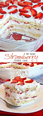 Looking for a quick and easy Spring/Summer dessert recipe? Try out delicious No Bake Strawberry Icebox Cake !: 