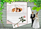 婚礼 结婚 海报 海报设计 广告设计  美丽背景 绿色 婚礼设计素材 300DPI PSD