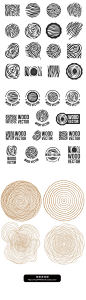 树木丛林灌木树林剪影年轮木纹植物EPS矢量平面设计素材-淘宝网