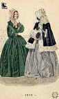 19世纪-欧洲女性服饰画赏·two