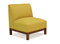 Item Name:  Lamare Armless Chair  SKU:  C28 11-0999-3/GRS  Dimensions:  30.0" W x 34" D x 31" H  Price:  $549.00  {diff. fabric options}