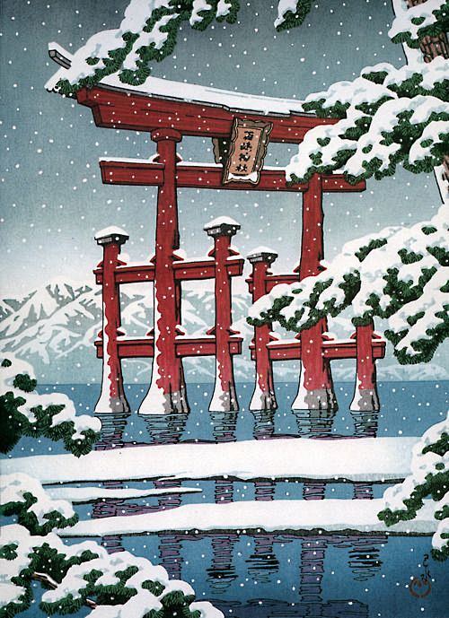近代日本木板水印风景画 | 日本版画家H...