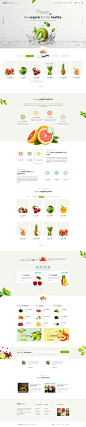 生鲜水果蔬菜类电商官网设计 结合产品配色+新鲜食物图片+干净排版#web#